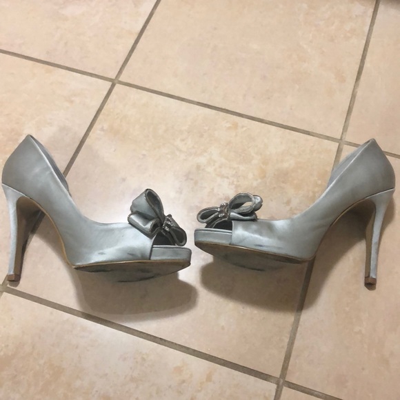 Silver open toes heels - Picture 4 of 6